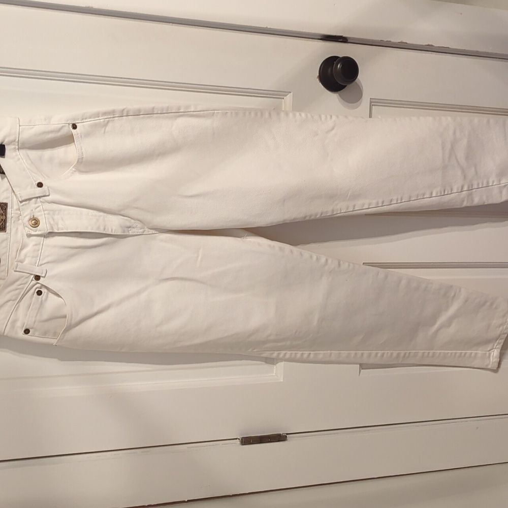 Express No. 4 Denim White High-Waisted Jeans Size 9/10